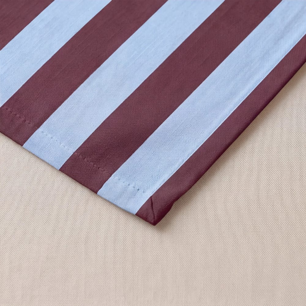 Servietten 100 % Baumwolle (4er-Set) granatrot und blau 43x43 cm