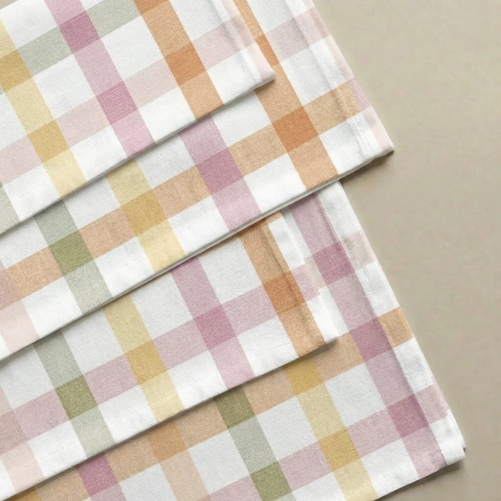 Servietten 100 % Baumwolle (4er-Set) mehrfarbig 43x43 cm -