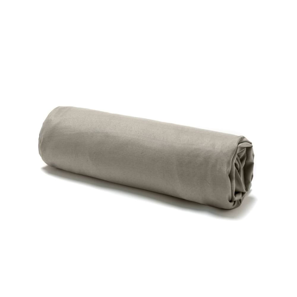 Drap housse uni 2 personnes effet lavé  140x190 cm beige
