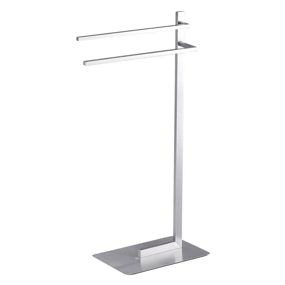 Porte-serviettes de salle de bain en inox mat 84x42x20 cm