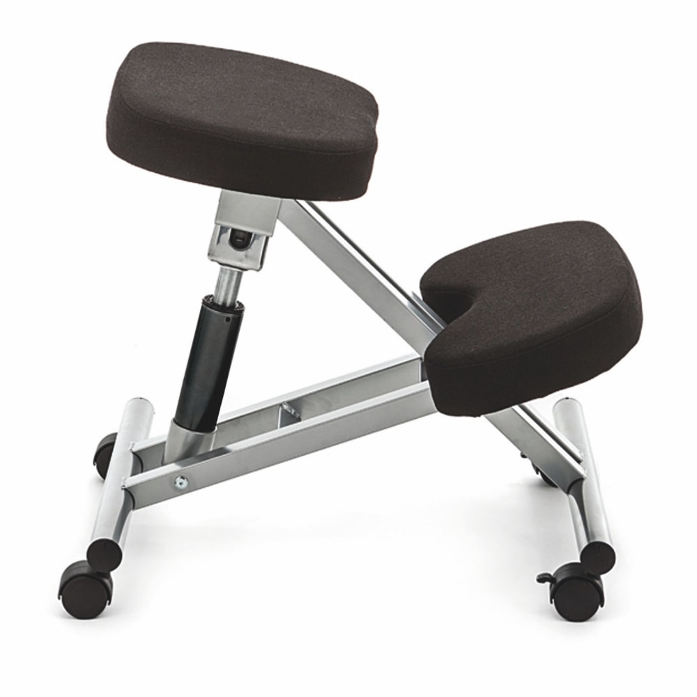 Tabouret ergonomique réglable tissu noir 55/65x46x50 cm