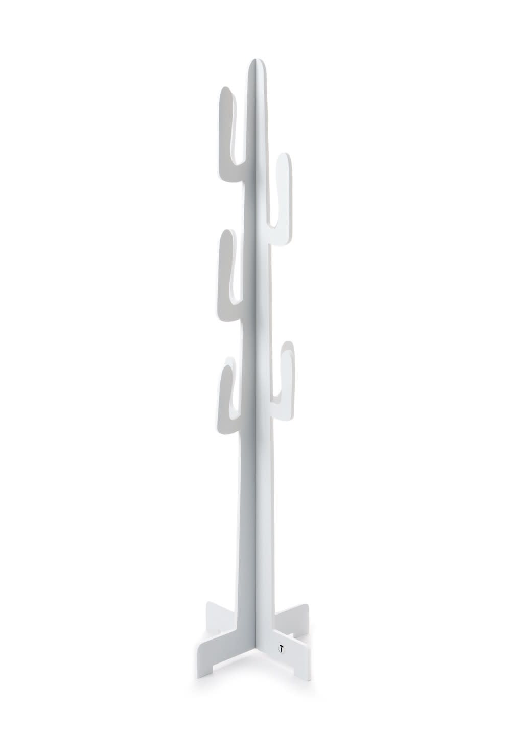 Porte-manteau sur pied mdf blanc mat 160x42x42 cm — vue 3