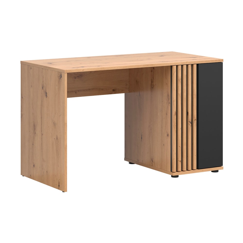 Bureau 1 porte et noir panneaux agglomérés stratifié marron Bureau 1 porte et noir panneaux agglomérés stratifié marron