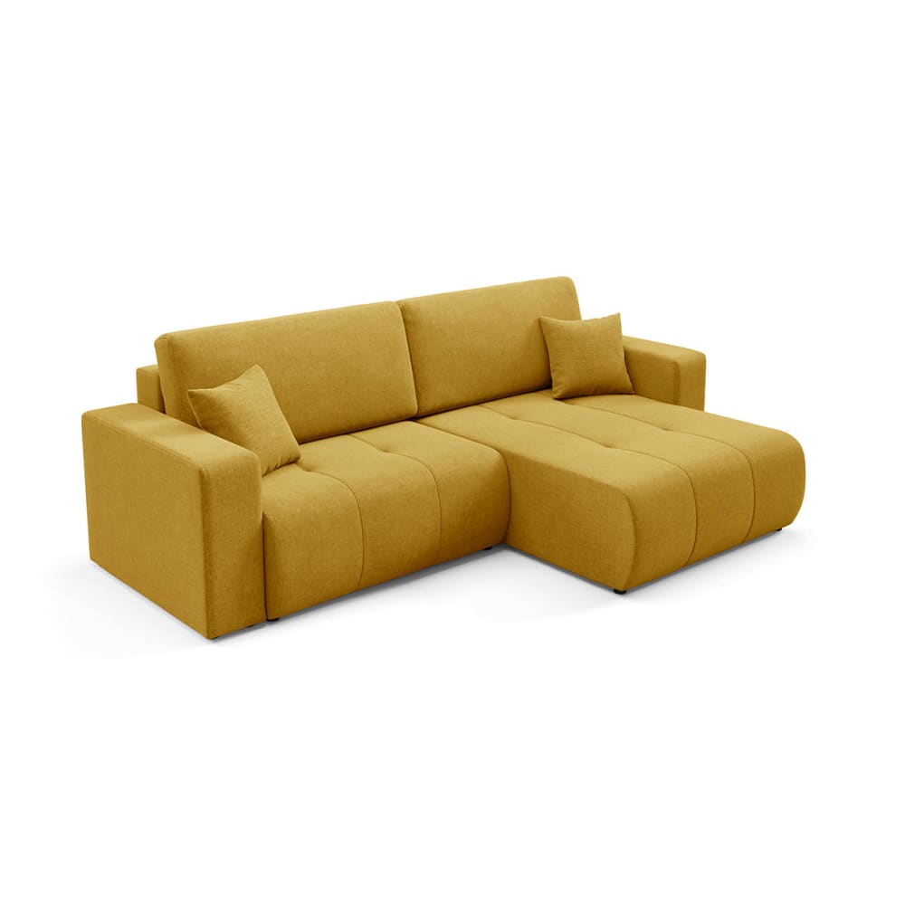 Canapé d'angle réversible convertible bois de pin jaune Canapé d'angle réversible convertible bois de pin jaune