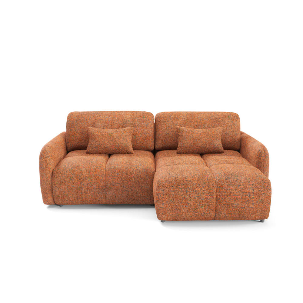 Canapé d'angle réversible convertible bois de pin orange