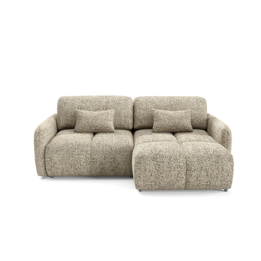 Canapé d'angle réversible convertible bois de pin beige