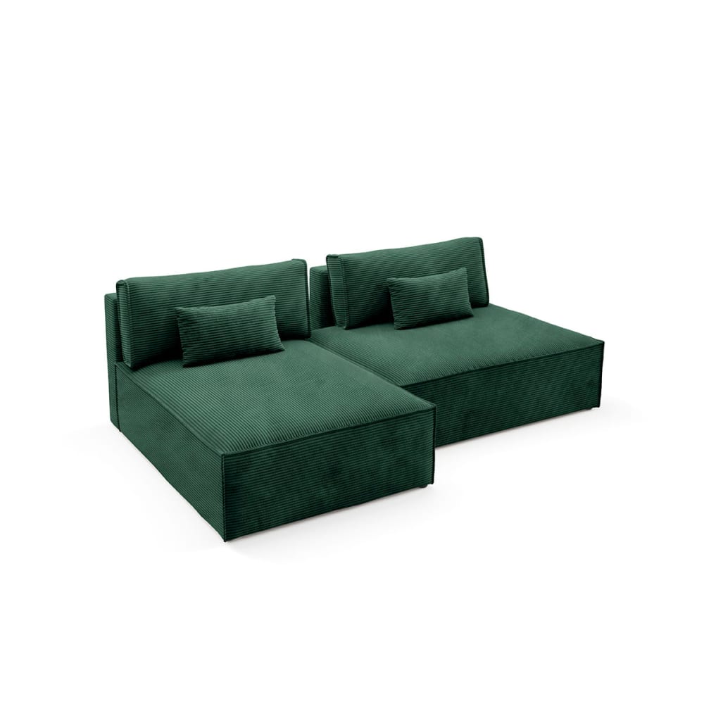 Canapé d'angle réversible modulable bois de pin vert Canapé d'angle réversible modulable bois de pin vert