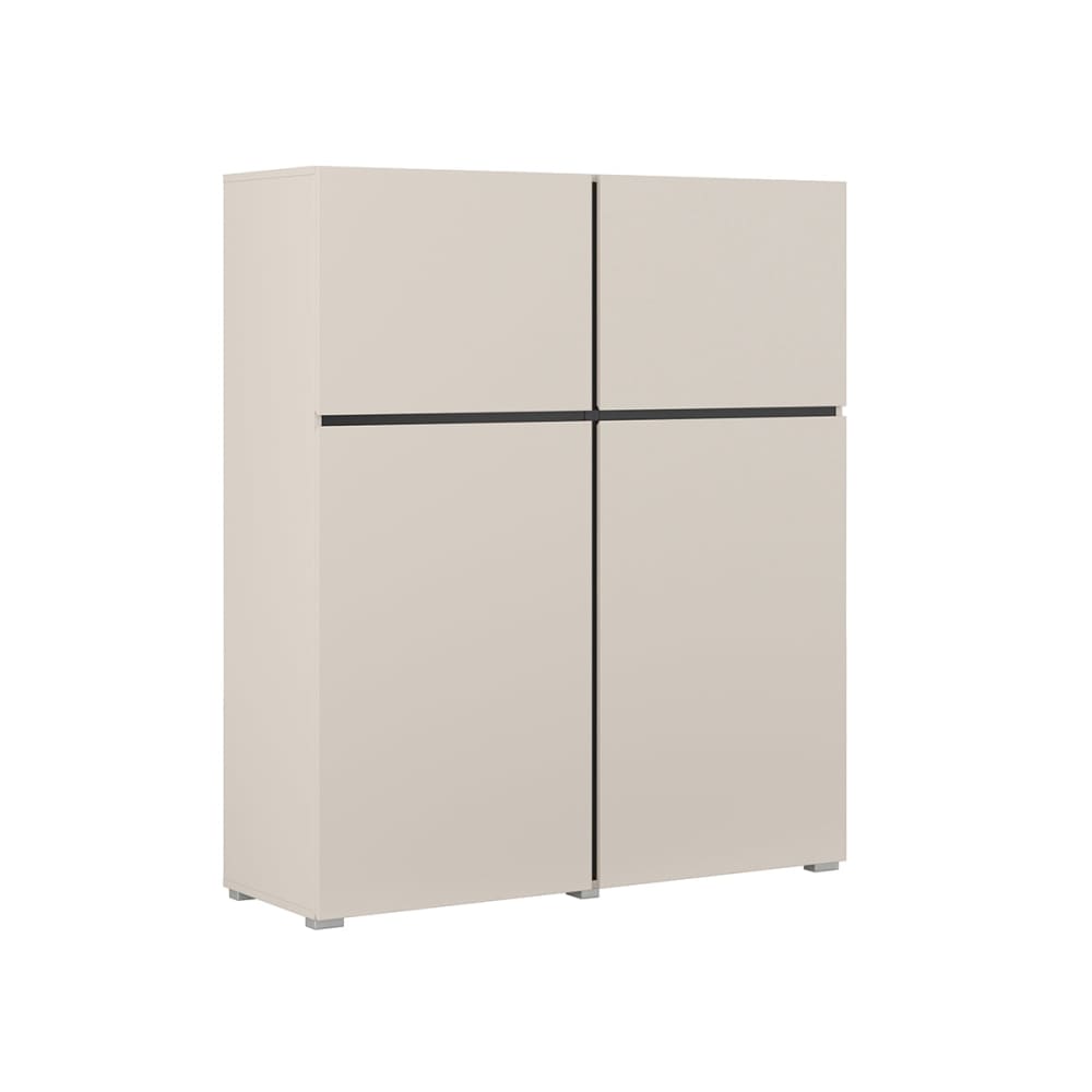 Buffet haut 4 portes panneaux stratifiés beige Buffet haut 4 portes panneaux stratifiés beige