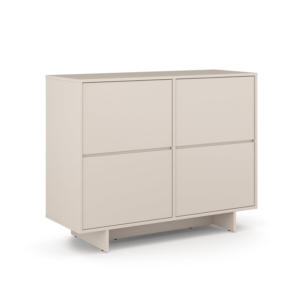 Buffet 2 portes panneaux laminés beige