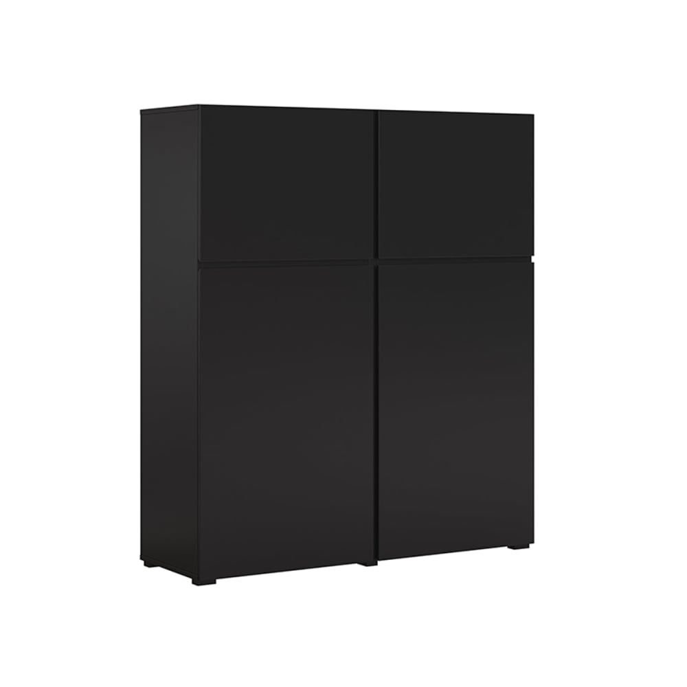 Buffet haut 4 portes panneaux stratifiés noir Buffet haut 4 portes panneaux stratifiés noir