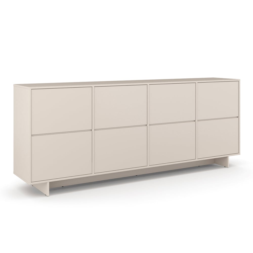 Buffet 4 portes panneaux laminés beige