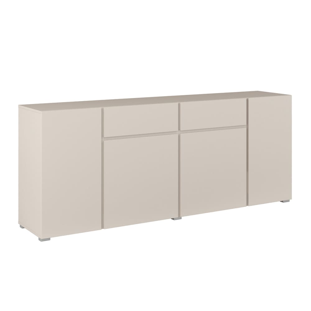 Buffet 4 portes 2 tiroirs panneaux mélaminés beige