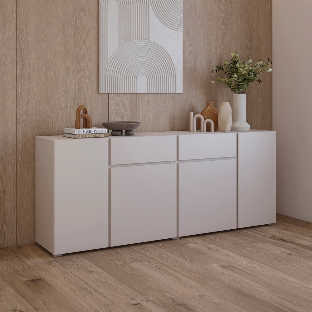 Anrichte mit 4 Türen und 2 Schubladen Melaminbeschichtete Platten