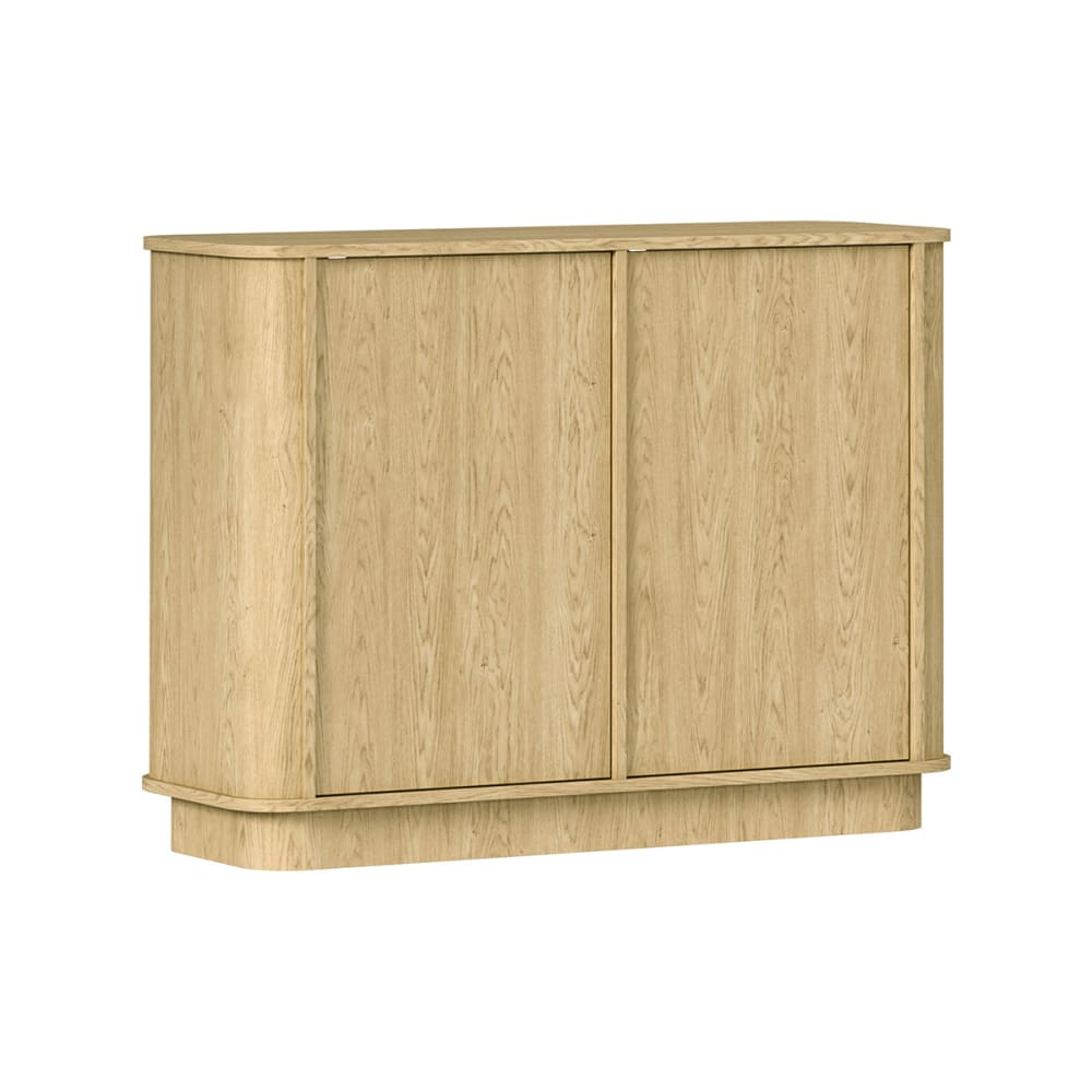Buffet 2 portes panneaux stratifiés marron