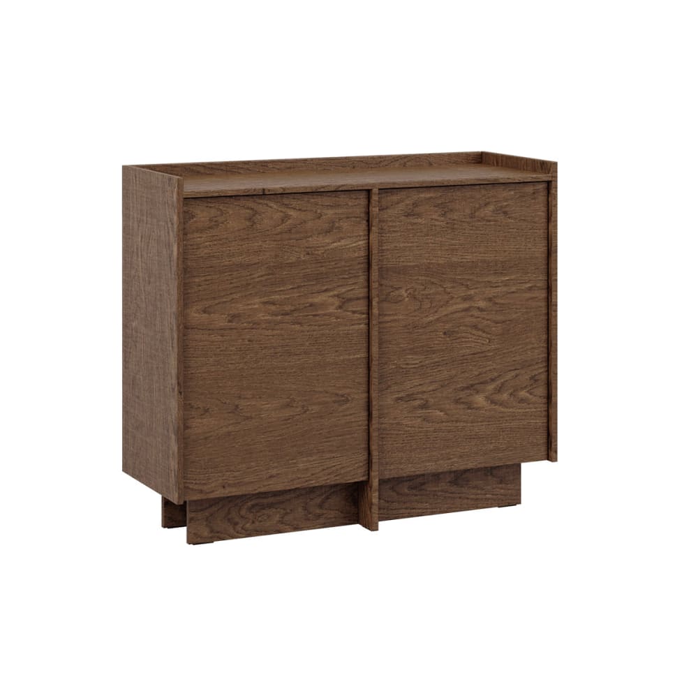 Buffet 2 portes panneaux stratifiés marron