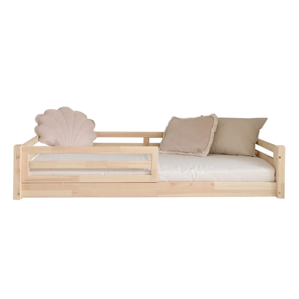 Bett 90x190 inklusive Seitengitter Sperrholz Holz - Maisons Du