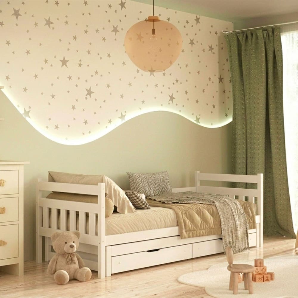 Petits meubles Ausziehbett 90x200 inklusive Holz Weiß Weiß Holz
