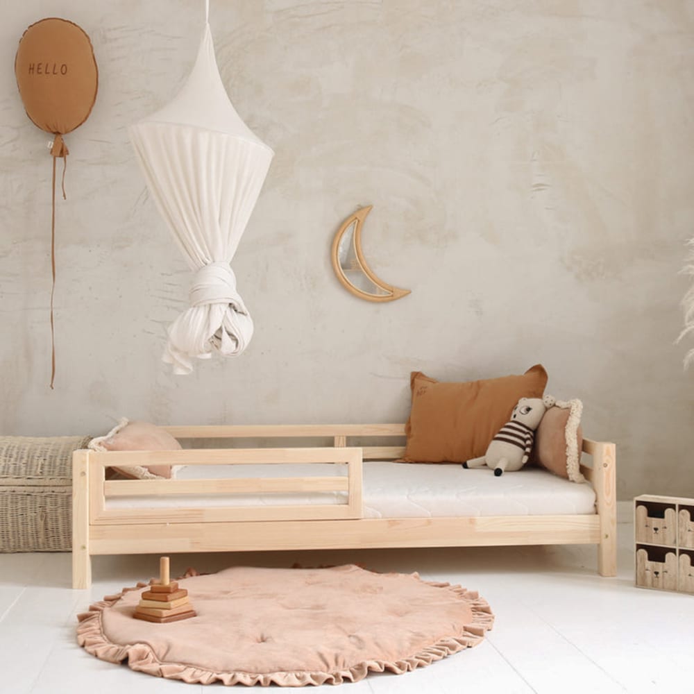 Petits meubles Bett 90x200 inklusive Seitengitter Sperrholz Holz Braun