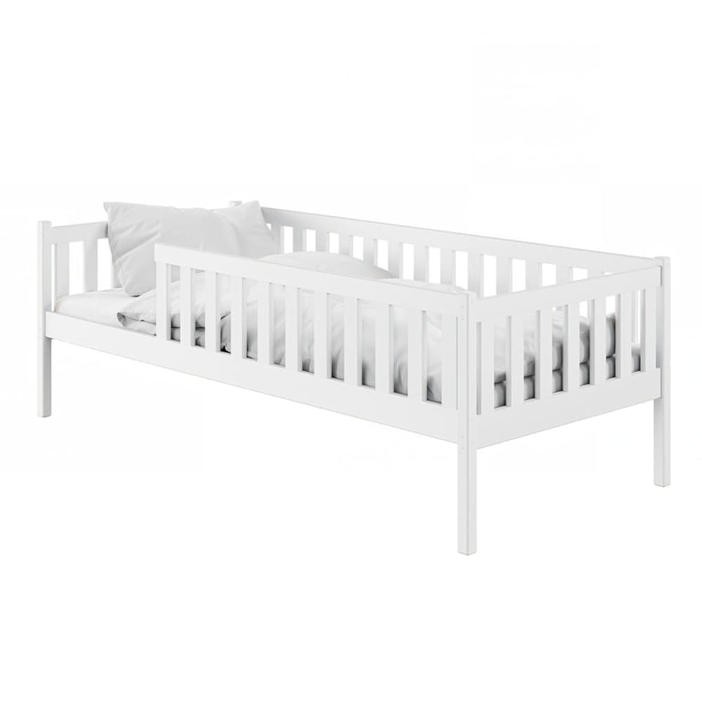 Bett 90x190 inkl. Lattenrost Holz Weiß - Maisons Du Monde