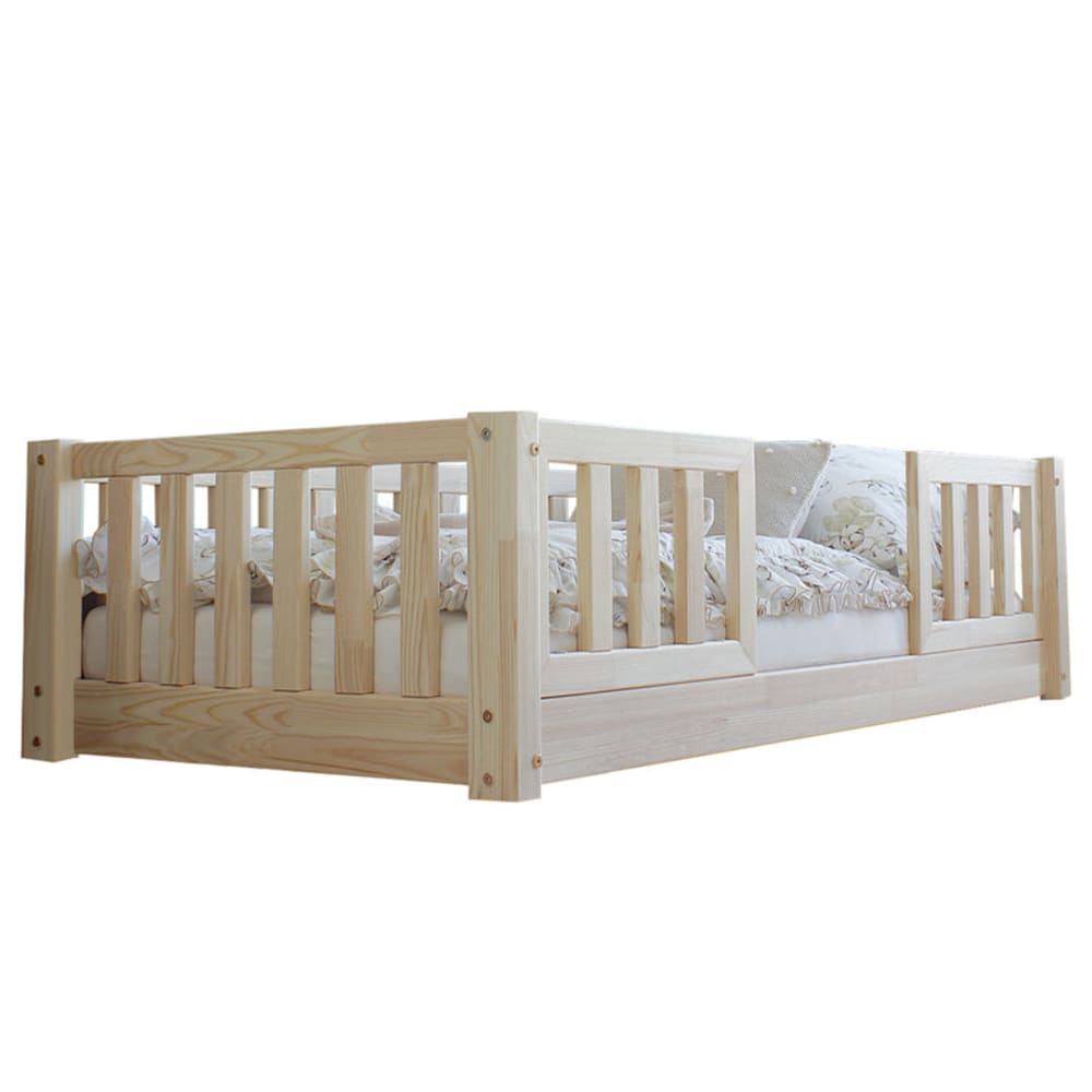 Bett 90x190 Seitengitter inklusive Sperrholz Naturholz - Maisons