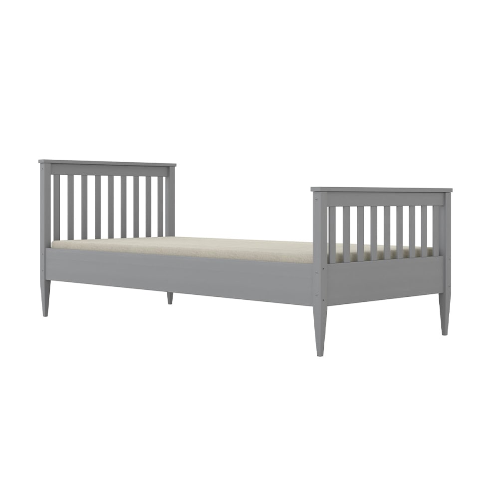 Bett 90x200 inklusive Lattenrost Holz Grau - Maisons Du Monde