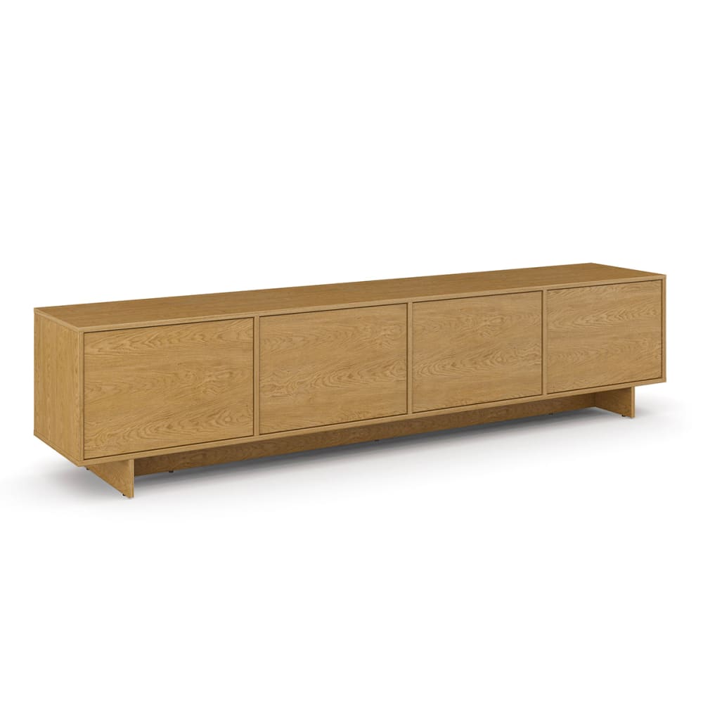 Petits meubles 4-türiger TV-Schrank 221 cm Laminierte Platten Holz Braun Spanplatte