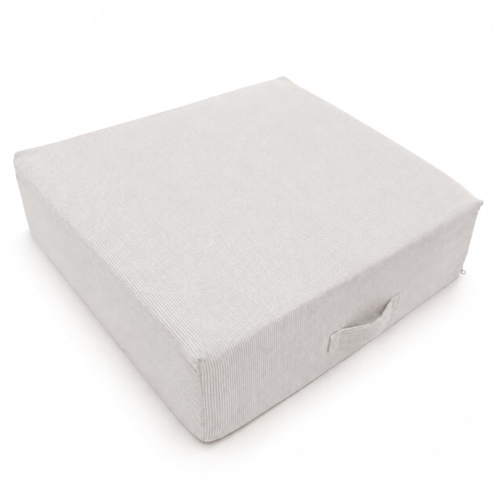 MeowBaby Kindertrampolin 80x80 cm aus feinem Cordstoff, grau Öko-Tex Zertifikat - Pes - Polyester