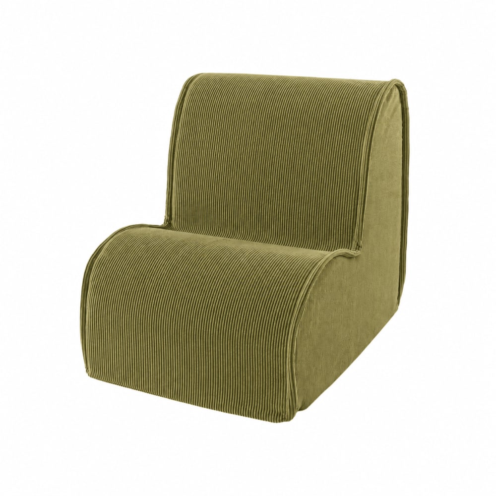 Fauteuil nuage enfant en velours côtelé fin, kaki Fauteuil nuage enfant en velours côtelé fin, kaki
