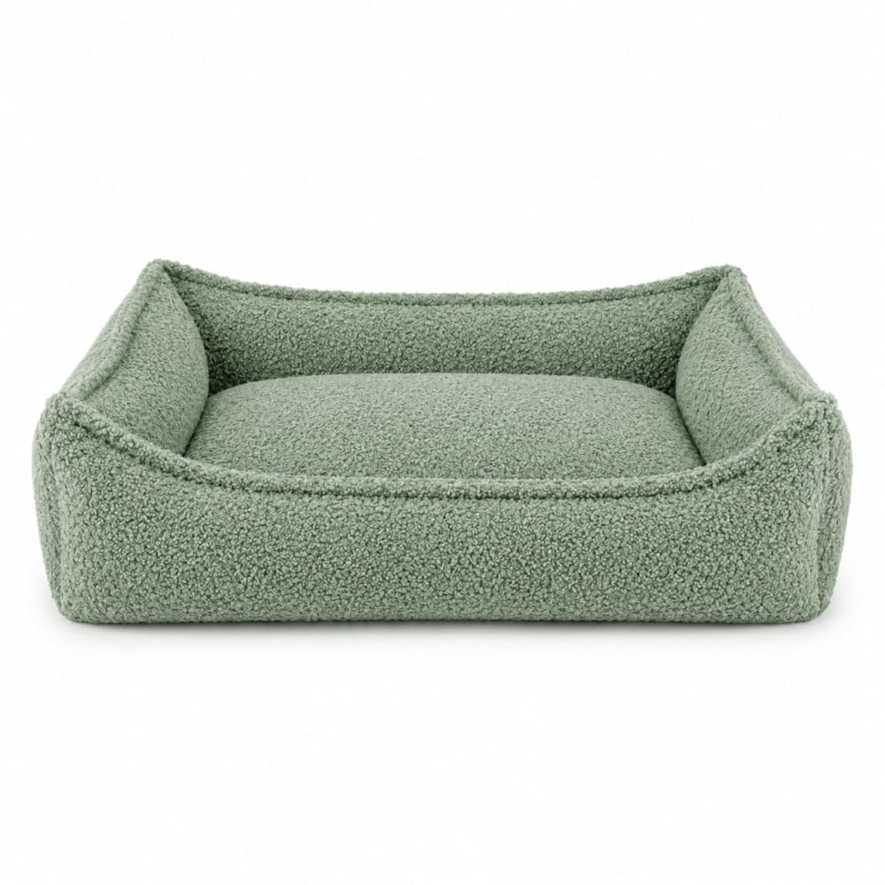 Panier pour chien et chat 70x55 cm tissu bouclé vert menthe