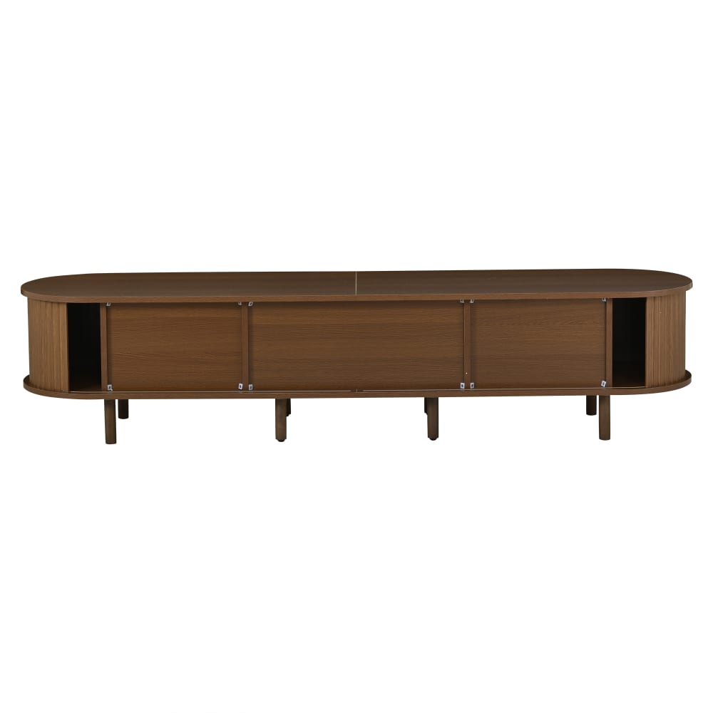 Meuble tv 1 porte en rotin noyer l 180 cm Meuble tv 1 porte en rotin noyer l 180 cm