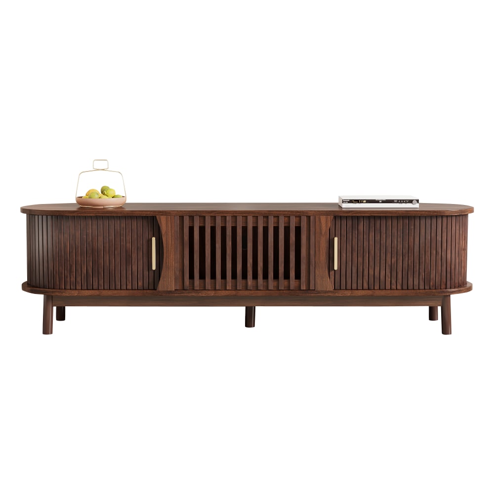 Meuble tv 1 porte en pin brun l 165 cm Meuble tv 1 porte en pin brun l 165 cm