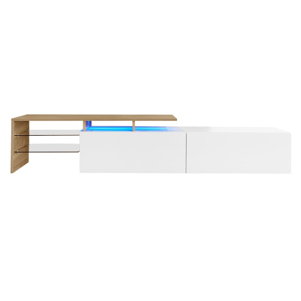 Meuble tv en verre blanc l 170 cm Meuble tv en verre blanc l 170 cm