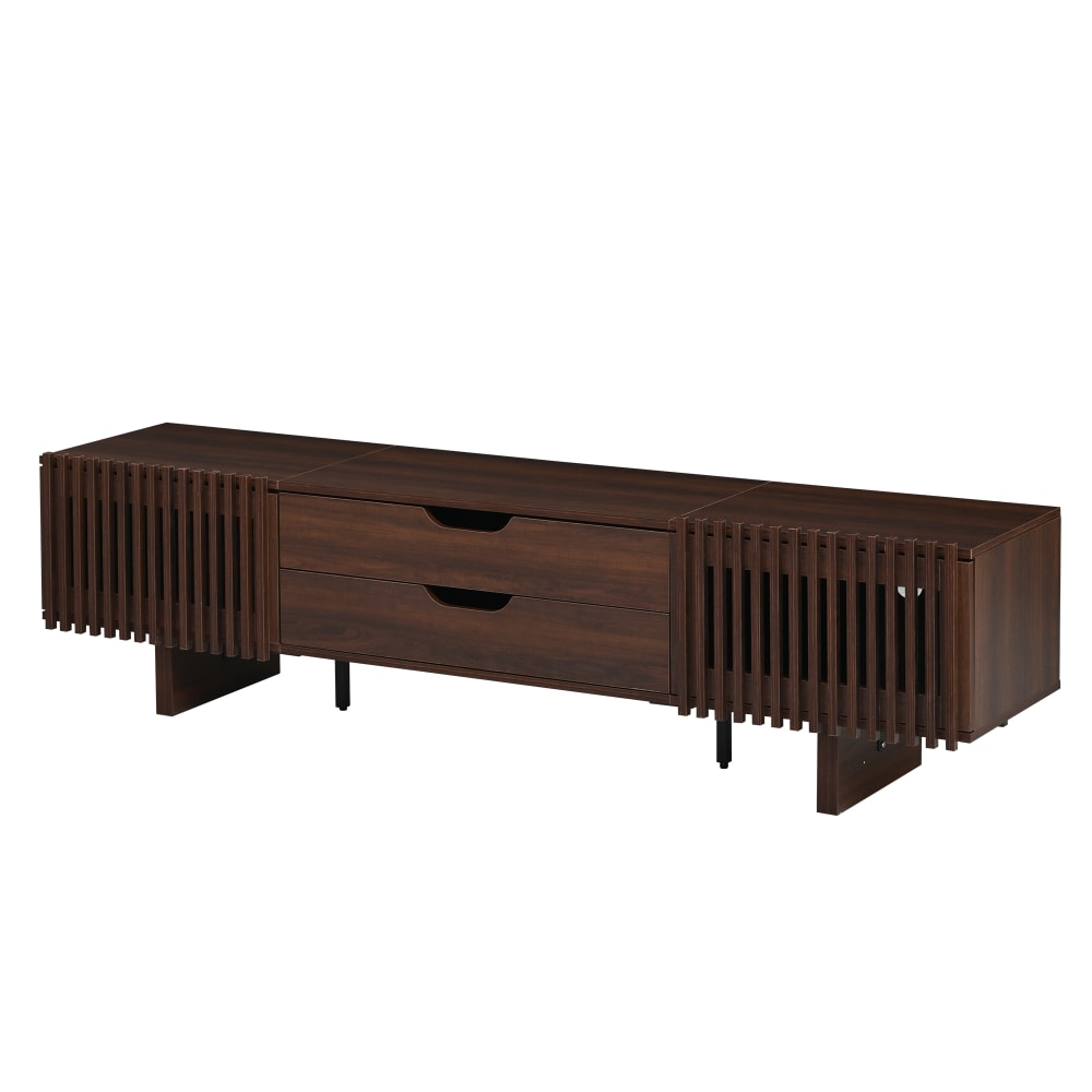 Meuble tv 2 tiroirs en noyer l 180 cm Meuble tv 2 tiroirs en noyer l 180 cm