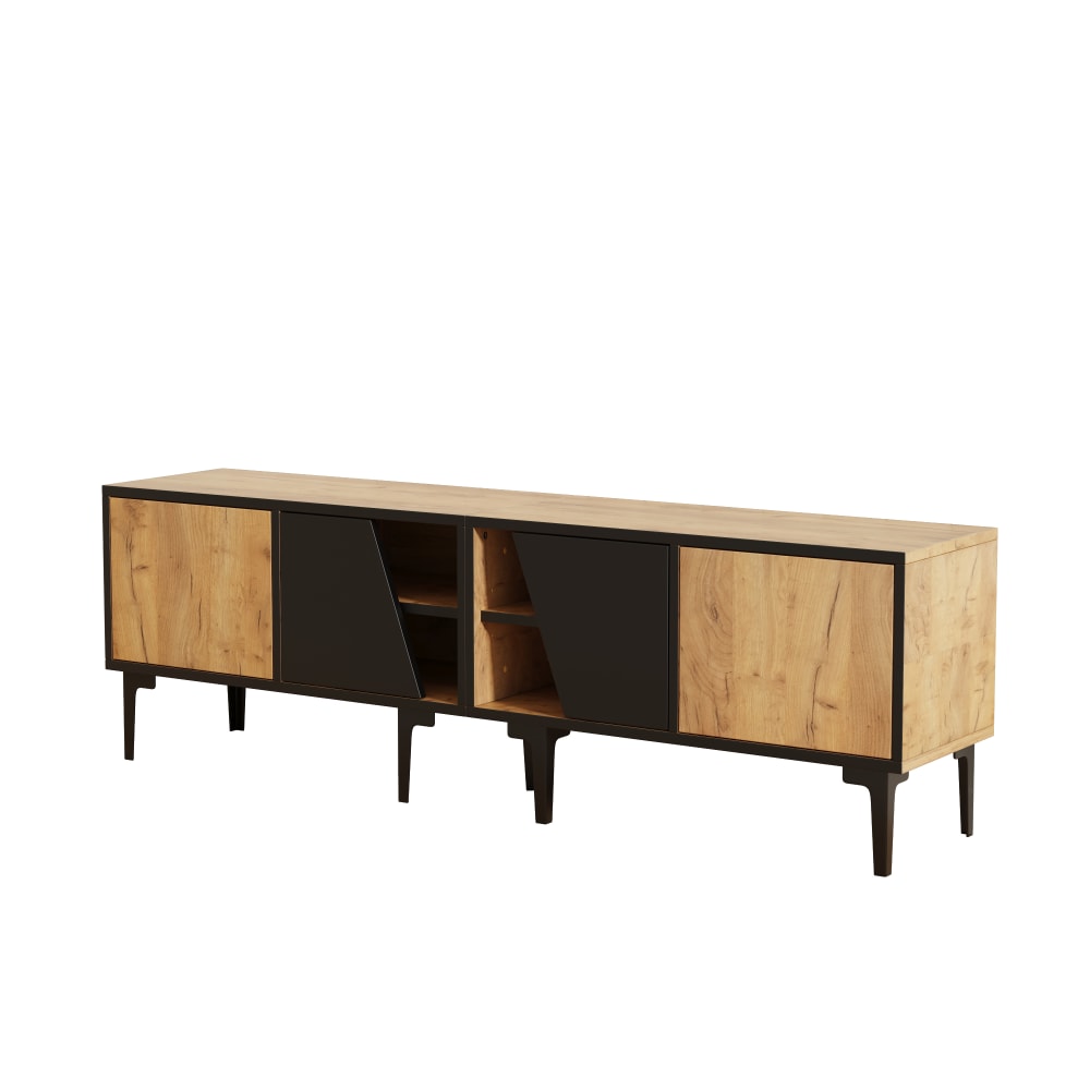 Meuble tv en pin naturel l 160 cm Meuble tv en pin naturel l 160 cm