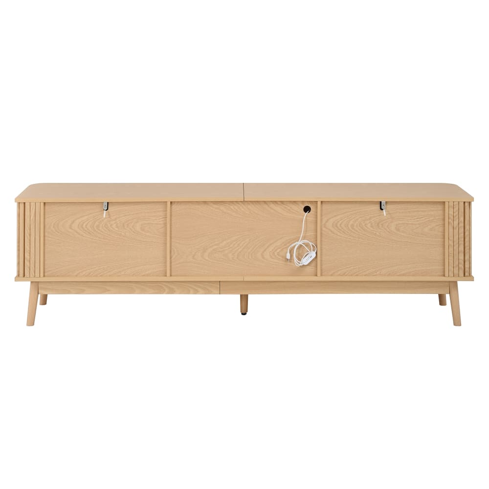 Meuble tv 4 tiroirs 2 portes en pin l 180 cm Meuble tv 4 tiroirs 2 portes en pin l 180 cm
