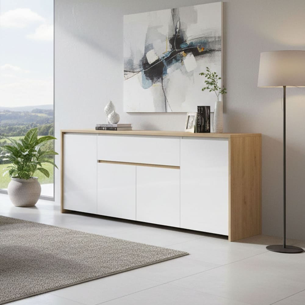 Sideboard aus Eichenholz, braun 197x48x84 cm - Maisons Du Monde