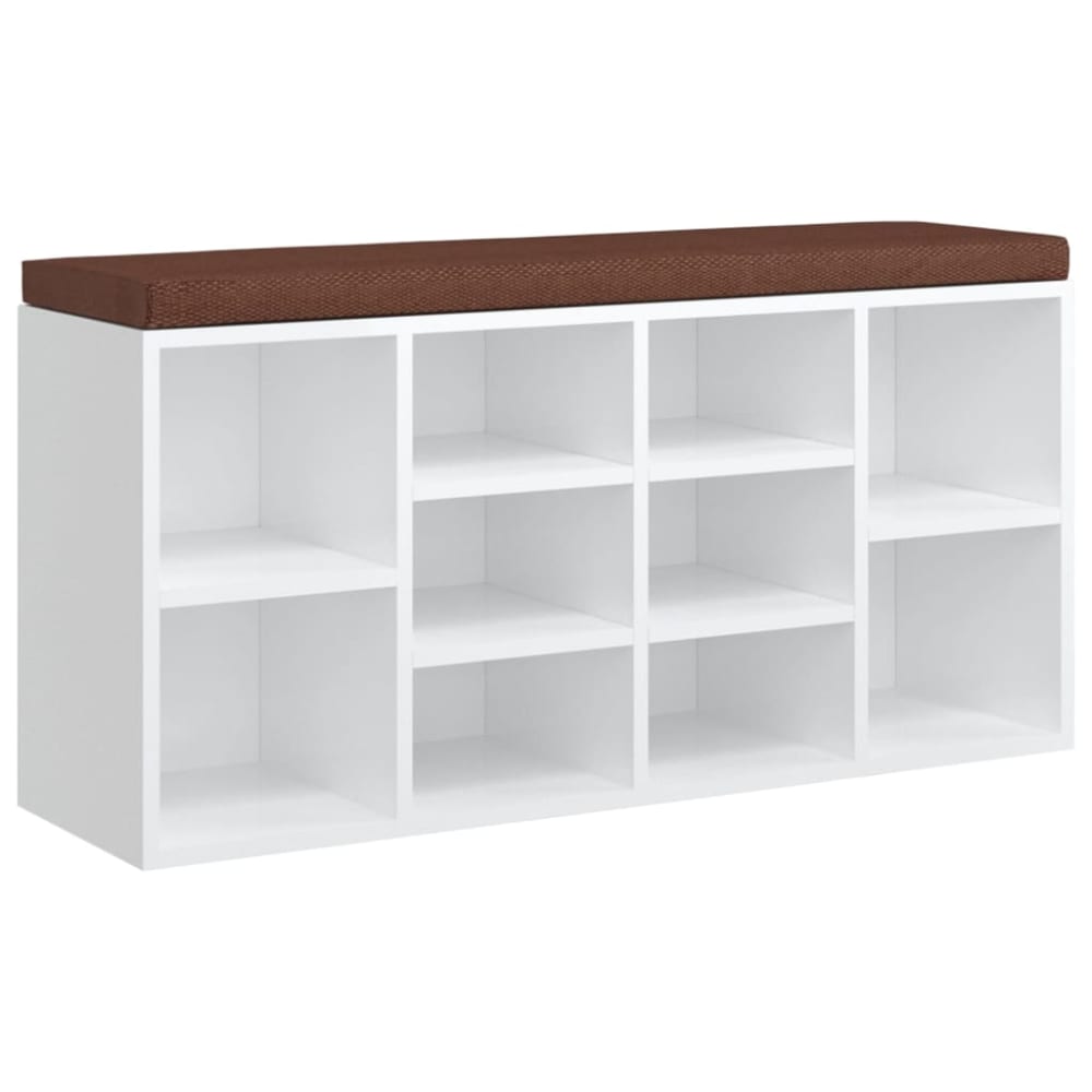 Banc banquette à chaussures bois blanche 103 x 30 x 48 cm Banc banquette à chaussures bois blanche 103 x 30 x 48 cm