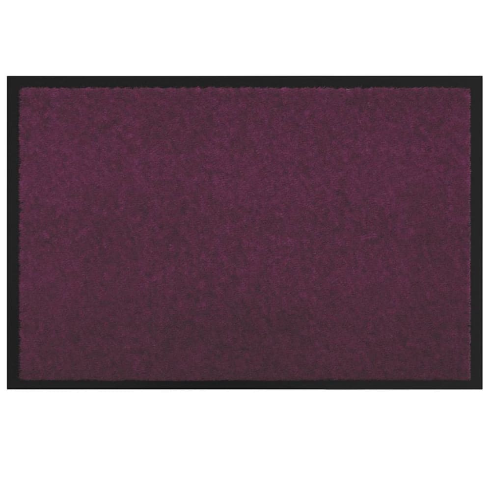 Tapis de porte rectangulaire tissu bordeaux 60 x 40 x 1.2 cm