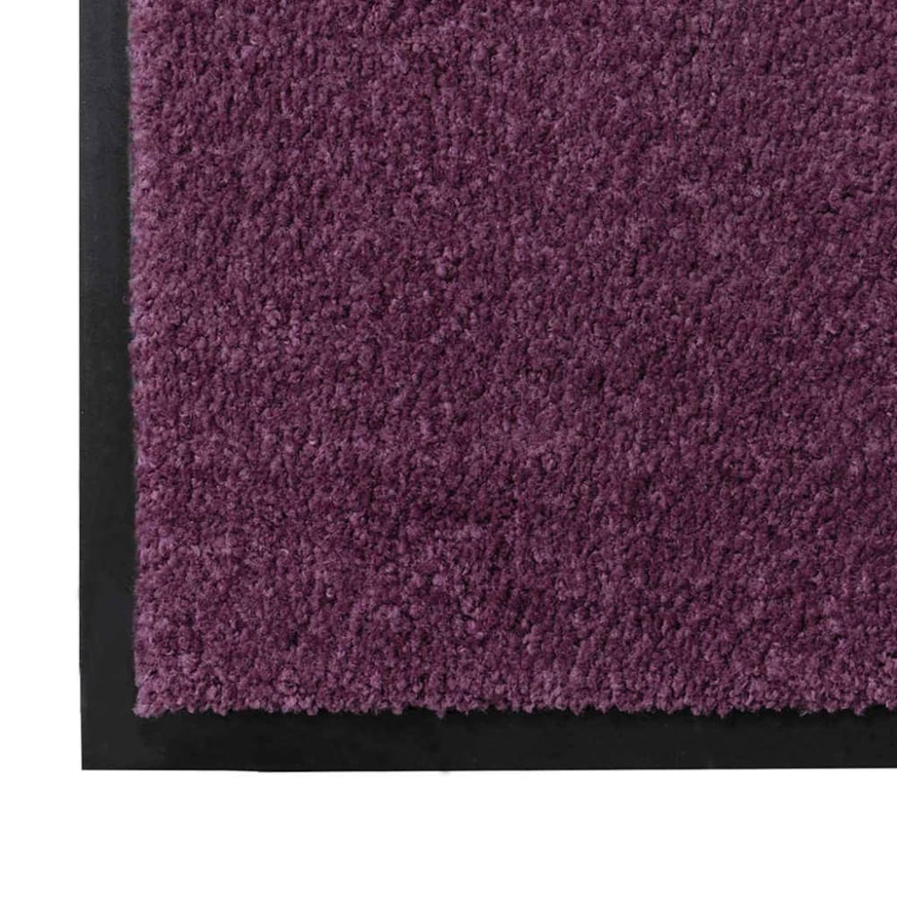 Tapis de porte rectangulaire tissu bordeaux 60 x 40 x 1.2 cm — vue 3