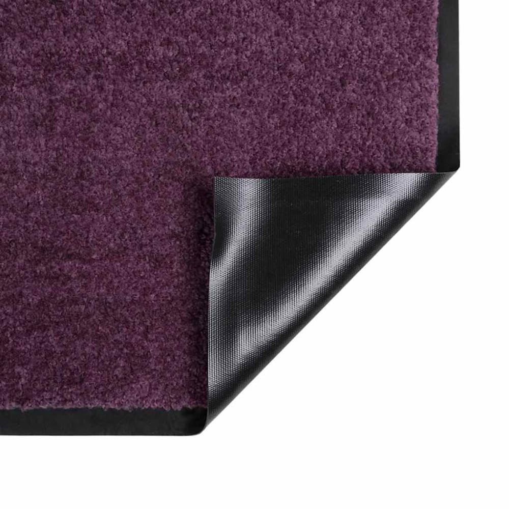 Tapis de porte rectangulaire tissu bordeaux 60 x 40 x 1.2 cm — vue 4