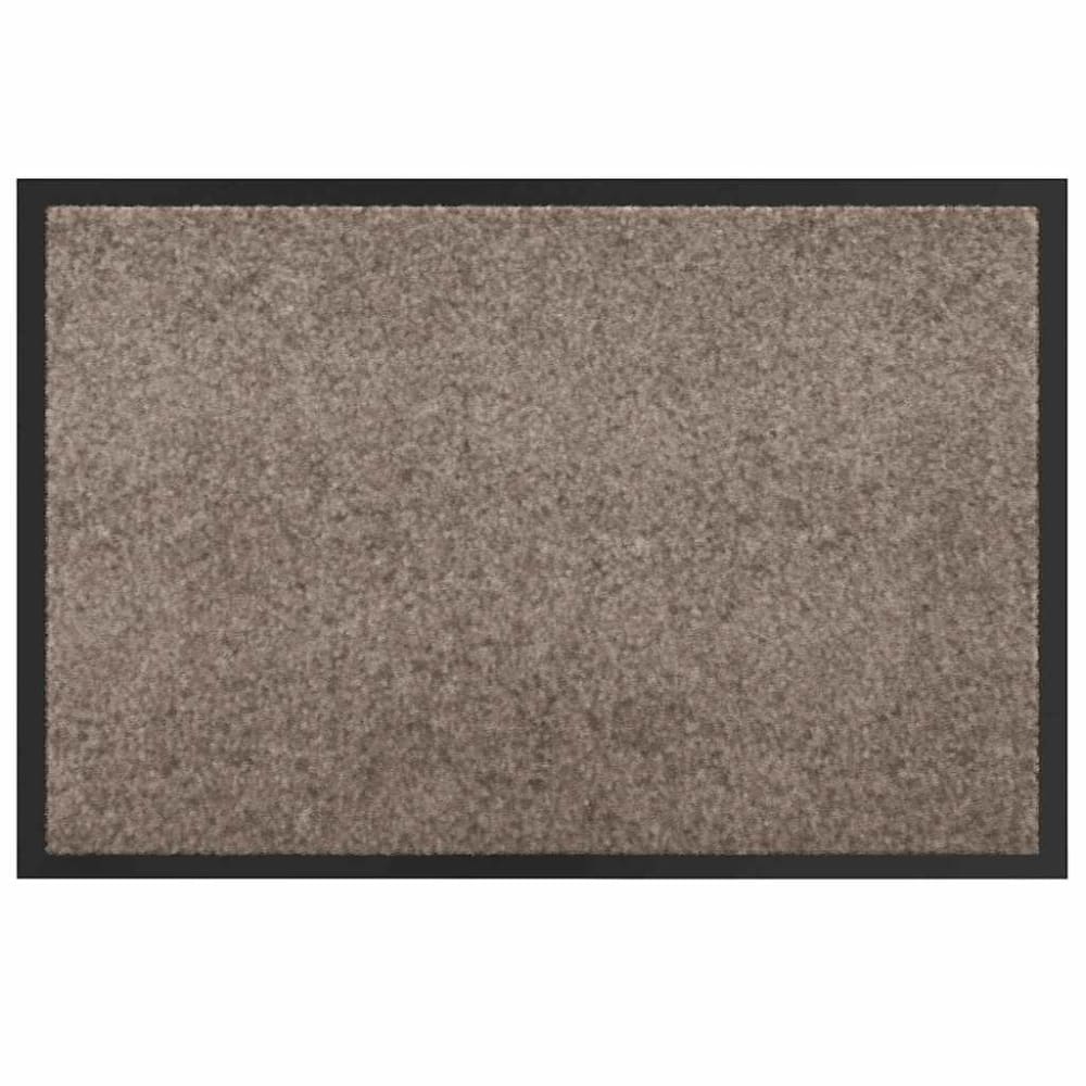 Tapis de porte rectangulaire tissu beige 120 x 80 x 1.2 cm