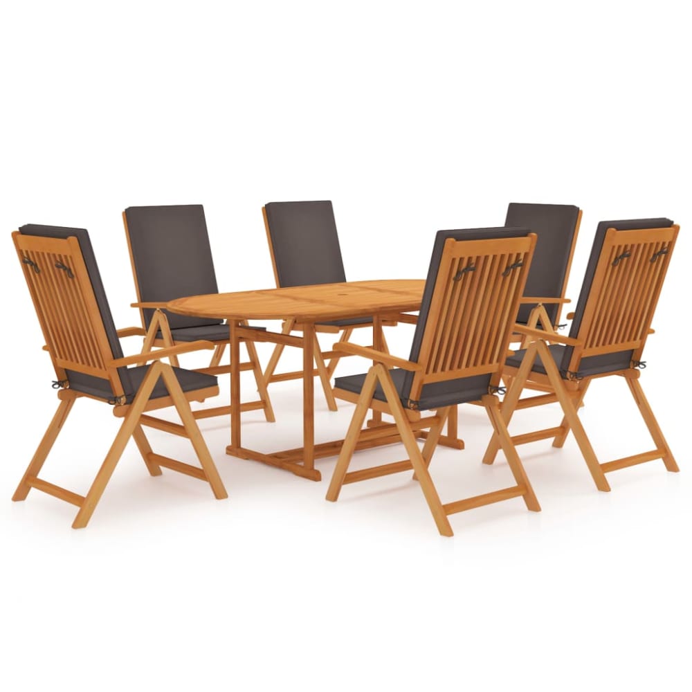 Salon de jardin meuble bois marron 180 x 90 x 75 cm Salon de jardin meuble bois marron 180 x 90 x 75 cm
