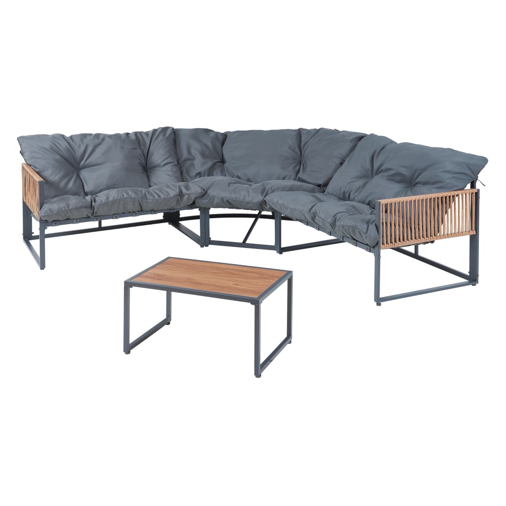 Salon de jardin 4 grise 35 x 65 x 42 cm