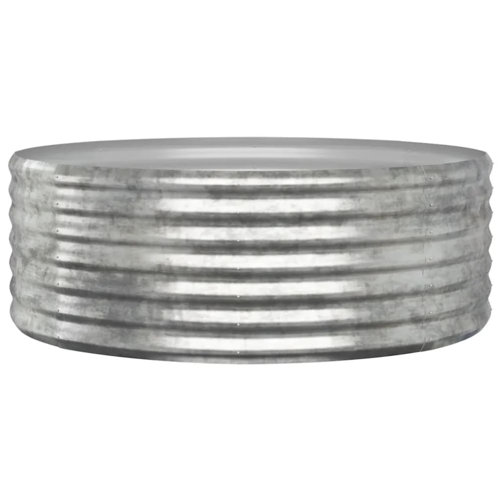 Lit surélevé de jardin argenté 100 x 100 x 36 cm Lit surélevé de jardin argenté 100 x 100 x 36 cm