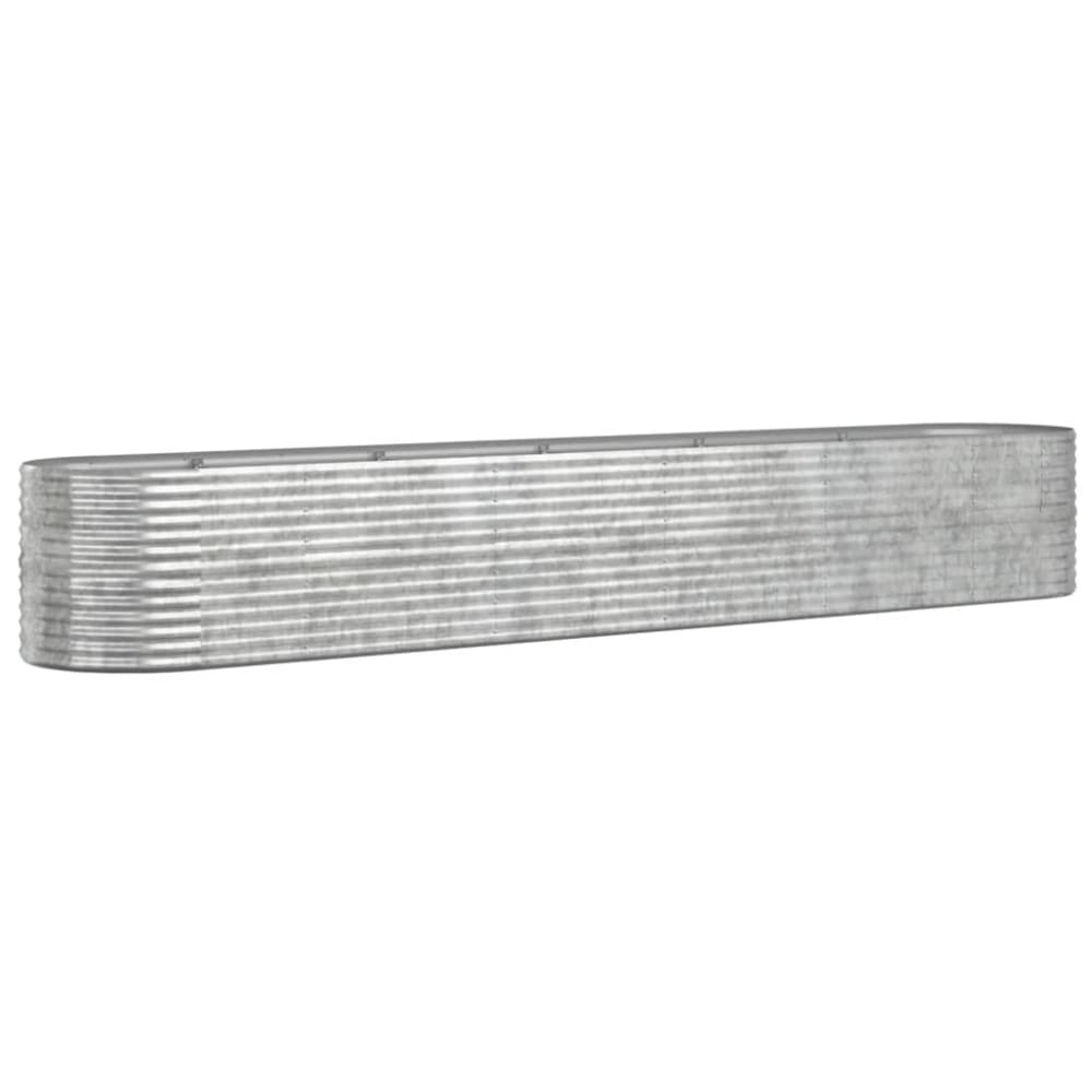 Jardinière bac lit surélevé argenté 440 x 80 x 68 cm Jardinière bac lit surélevé argenté 440 x 80 x 68 cm