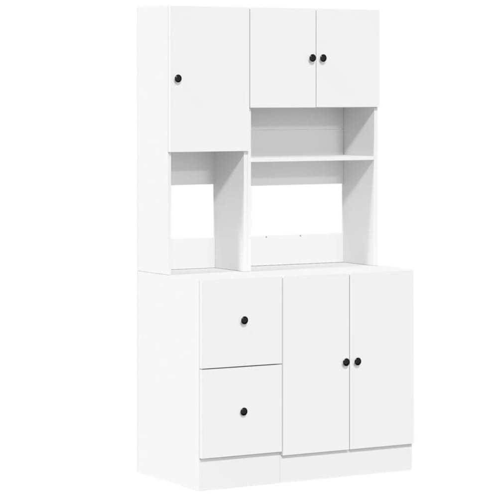 Armoire de cuisine moderne bois blanche 95 x 50 x 180 cm Armoire de cuisine moderne bois blanche 95 x 50 x 180 cm