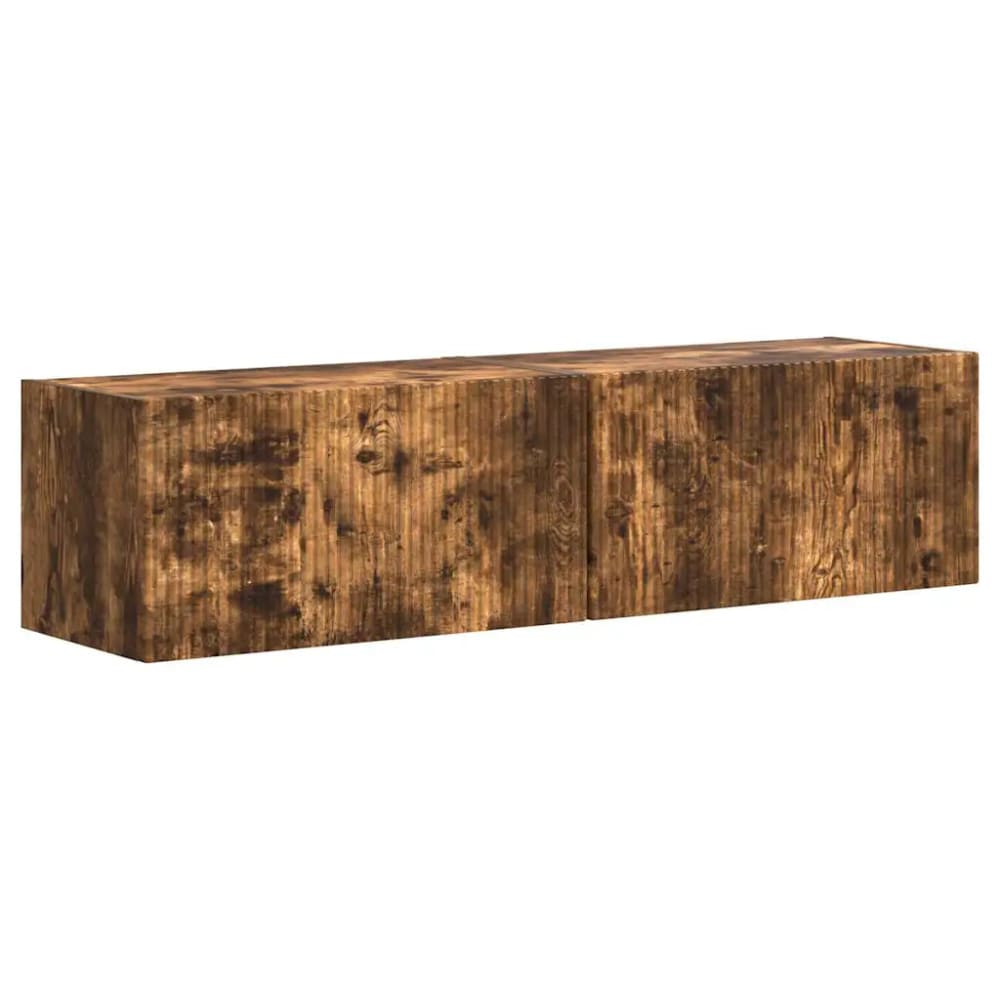 Lot de 2 meubles bois beige 60 x 31 x 29.5 cm Lot de 2 meubles bois beige 60 x 31 x 29.5 cm