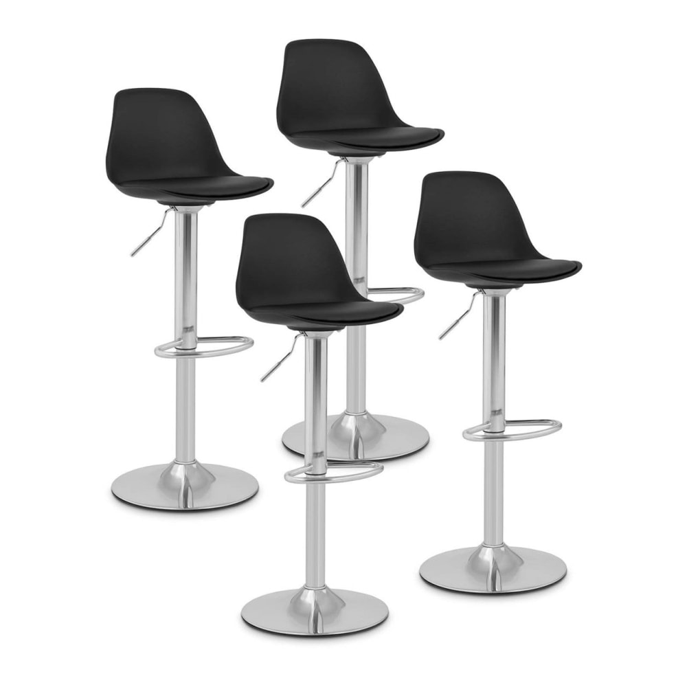 Lot de 4 tabourets noire 42 x 46 x 81 cm Lot de 4 tabourets noire 42 x 46 x 81 cm