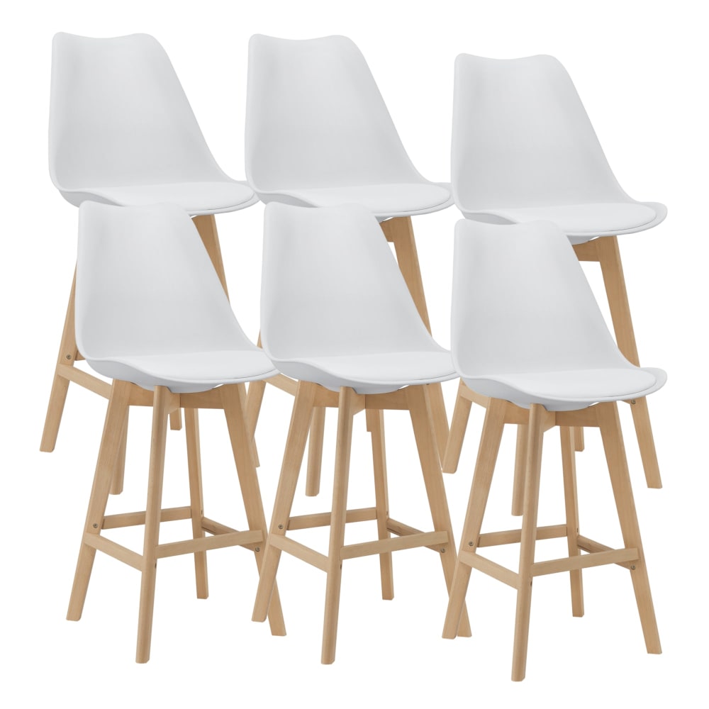 Lot de 6 tabourets beige 48 x 58 x 105 cm Lot de 6 tabourets beige 48 x 58 x 105 cm