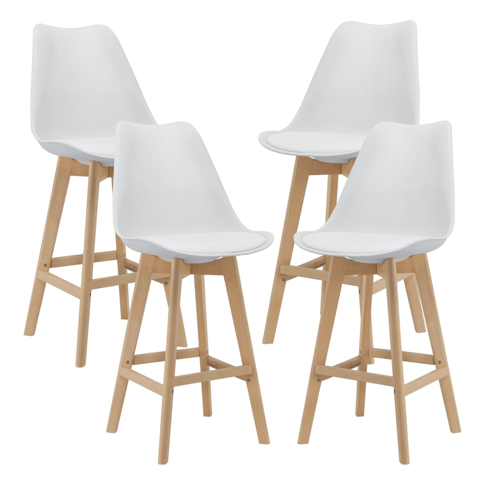 Lot de 4 tabourets beige 48 x 58 x 105 cm Lot de 4 tabourets beige 48 x 58 x 105 cm